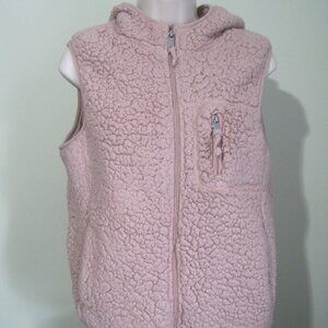 Original Weatherproof Vintage Women's Small Pink Sherpa Shearing Hooded Vest